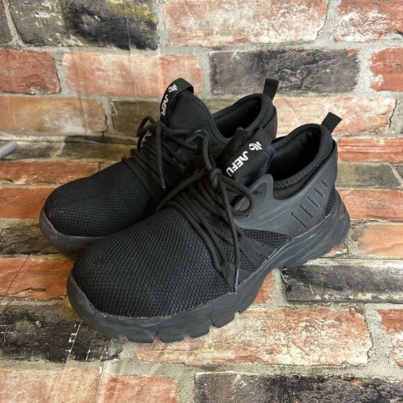 JIEFU Steel Toe Black Sneakers Size 44/ Men’s Size 9 - Picture 1 of 12